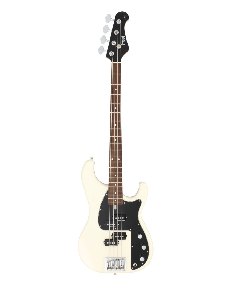FGN FGJMP2ALRVWH Bass Guitar, J-Standard Mighty Power, Vintage White, Softcase