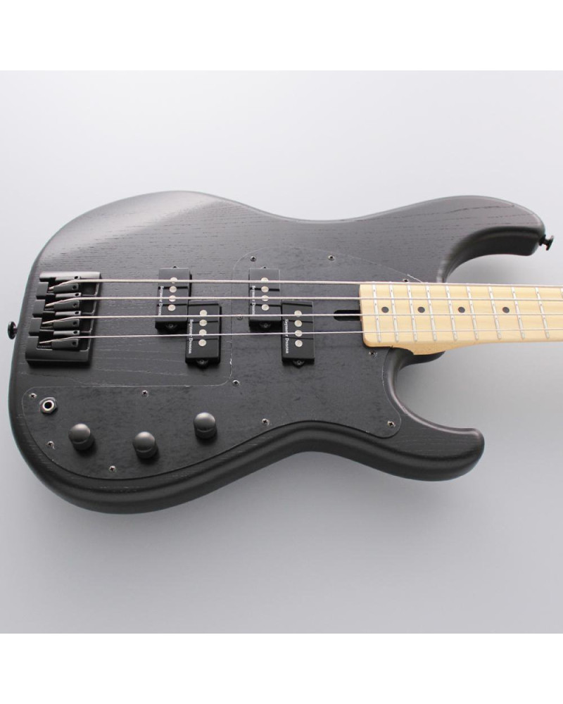 FGN FGJMP2BASHM Bass Guitar, J-Standard Mighty Power, Open Pore Black, Gig Bag