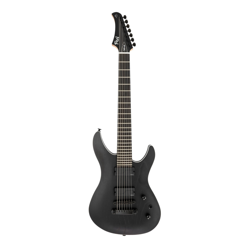 FGN FGJMY73ASHEOPB Electric Guitar, J-Standard Mythic, 7-String, Open Pore Black, Softcase