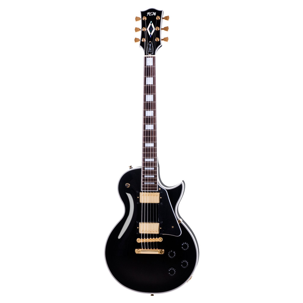 FGN FGLC10RMPBK Electric Guitar, Neo Classic LC10, Black, Bag