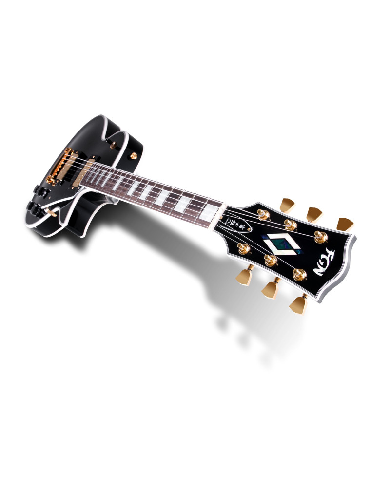 FGN FGLC10RMPBK Electric Guitar, Neo Classic LC10, Black, Bag