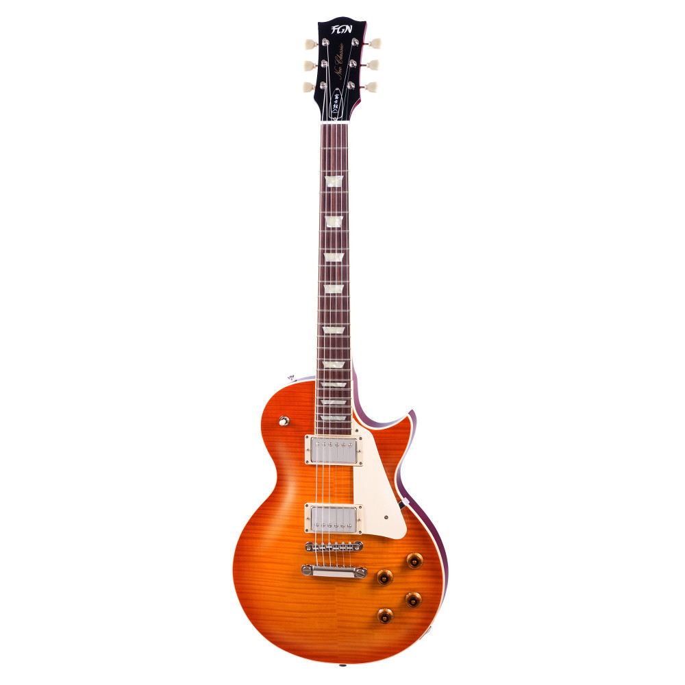 FGN FGLS10RFMFCB Electric Guitar, Neo Classic LS10, Faded Cherry Burst, Bag