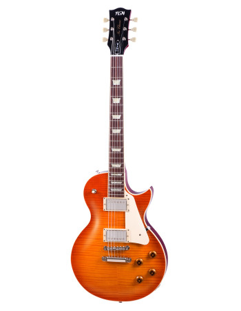FGN FGLS10RFMFCB Electric Guitar, Neo Classic LS10, Faded Cherry Burst, Bag