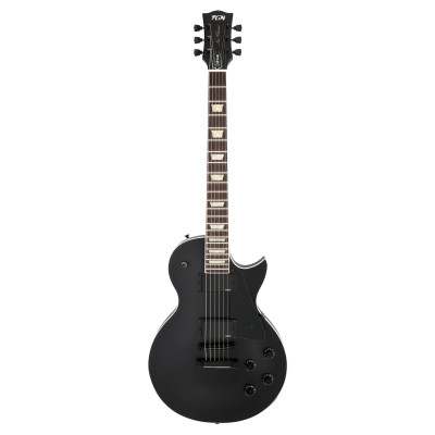 FGN FGLS10RMPMBK Electric Guitar, Neo Classic LS10, Thin Body, EMG Pickups, Matte Black, Bag