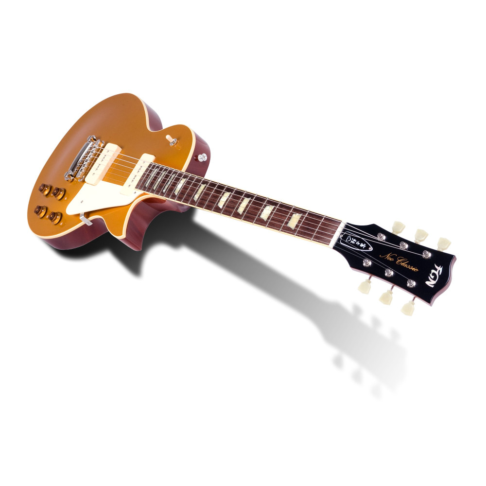 FGN FGLS11RMPAG Electric Guitar, Neo Classic LS11, Antique Gold, Bag