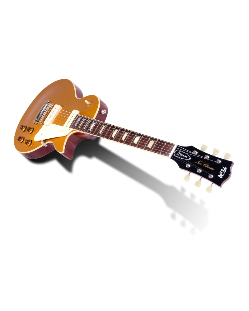FGN FGLS11RMPAG Electric Guitar, Neo Classic LS11, Antique Gold, Bag