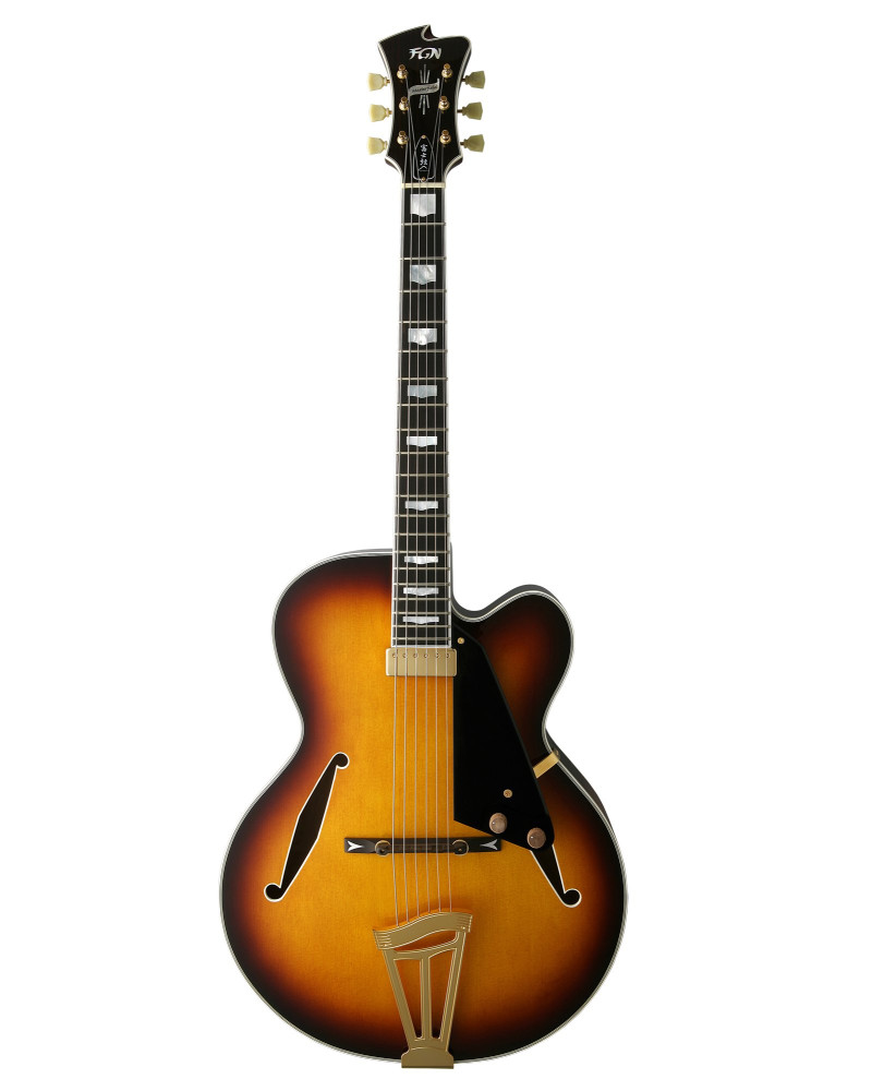 FGN FGMFAFPJB Electric Guitar, Masterfield Jazz, FP, Jazz Burst, Case