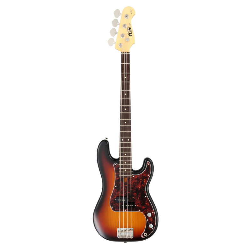 FGN FGPB100RAL3TS Bass Guitar, Neo Classic PB-100, 3Ton Sunburst, Gig Bag