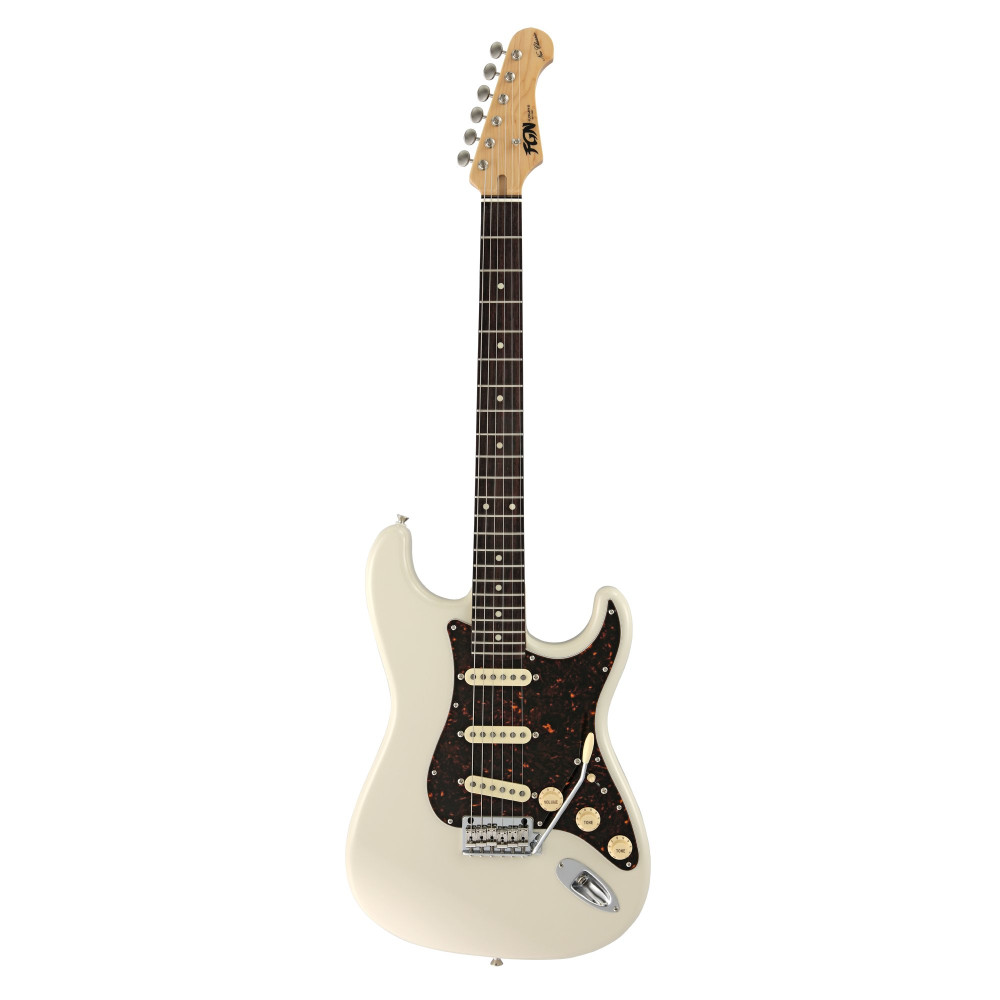 FGN FGST100RALVWH Electric Guitar, Neo Classic ST 100, SSS Pickups, Vintage White, Gig Bag