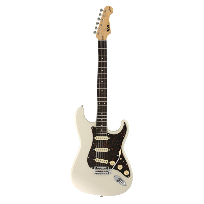 FGN FGST100RALVWH Electric Guitar, Neo Classic ST 100, SSS Pickups, Vintage White, Gig Bag