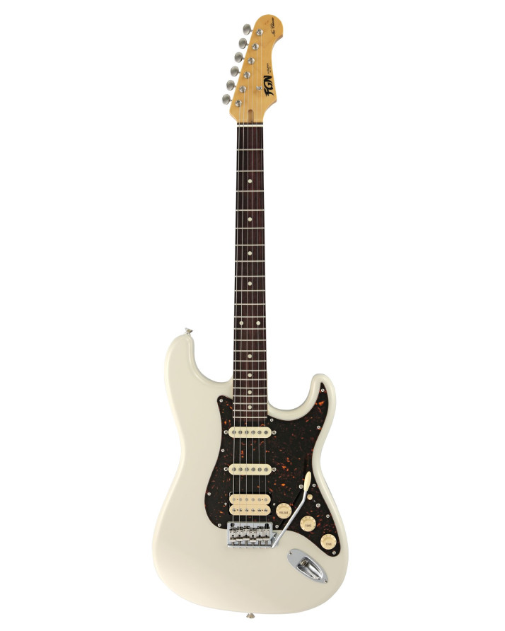 FGN FGST110RALVWH Electric Guitar, Neo Classic ST 110, HSS Pickups, Vintage White, Gig Bag