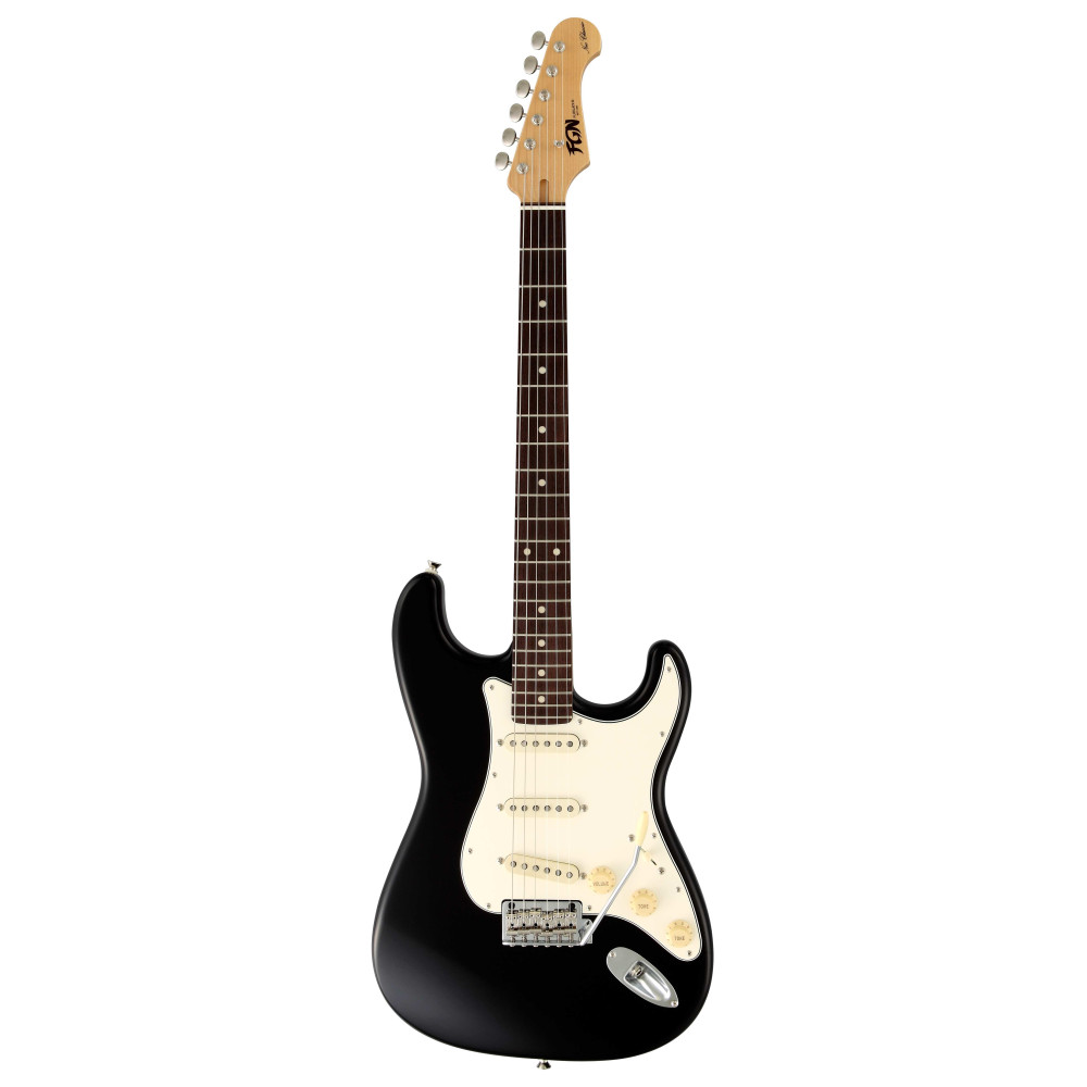 FGN FGST200RALBK Electric Guitar, Neo Classic ST 200, SSS Seymour Duncan PU, Black, Gig Bag