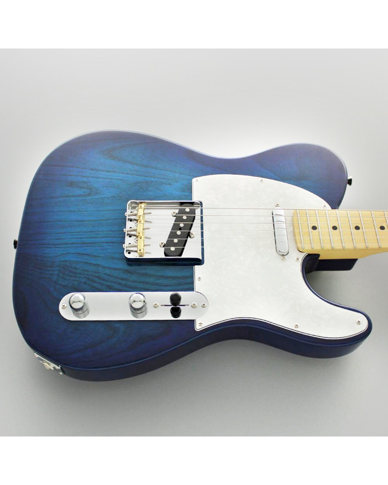FGN FGTE100MAHSBB Electric Guitar, Neo Classic TE100, SS FGN Pickups, See-Thru BlueBurst, Bag