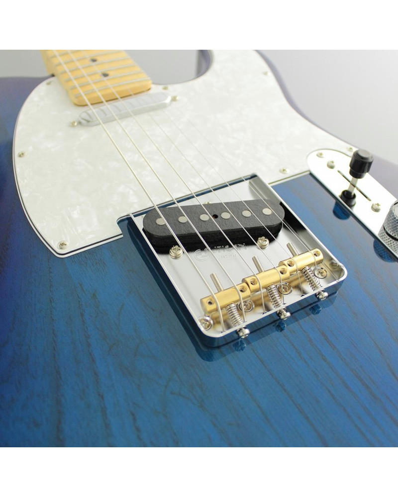 FGN FGTE100MAHSBB Electric Guitar, Neo Classic TE100, SS FGN Pickups, See-Thru BlueBurst, Bag
