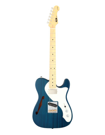 FGN FGTE110MMHTTBL Electric Guitar, Neo Classic TE110, SH FGN PU, F-hole, TransparentBlue, Bag