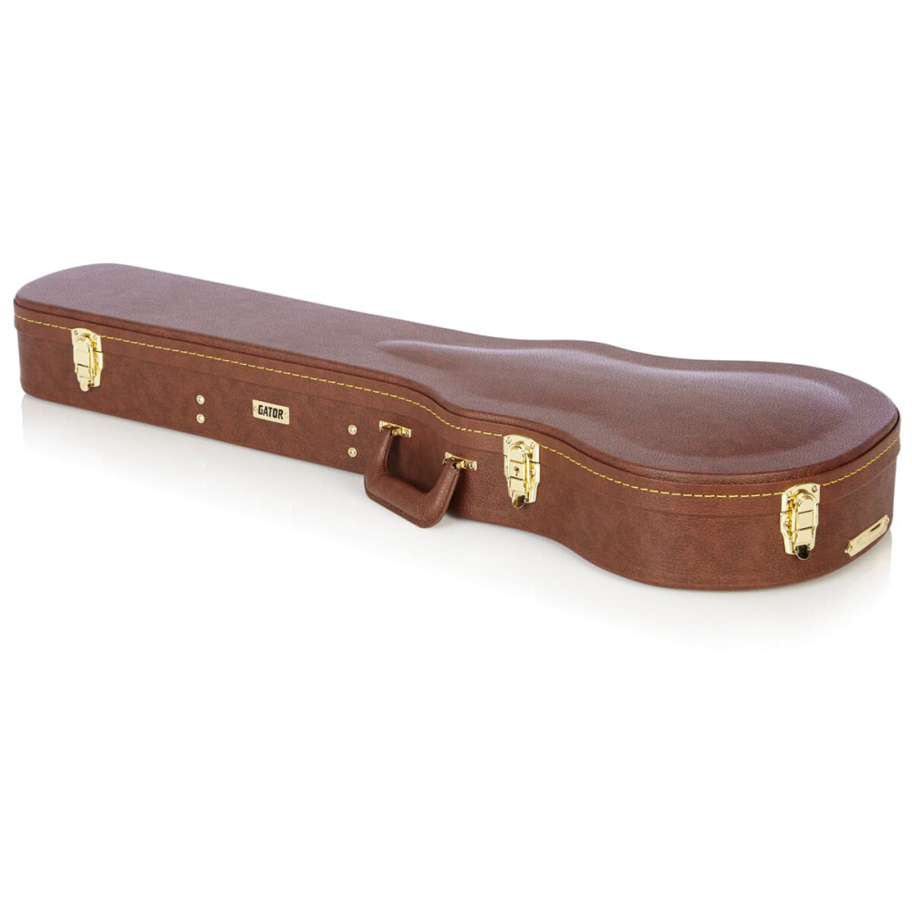 Gator GW-LP-BROWN Gibson Les Paul Guitar Deluxe Wood Case Brown