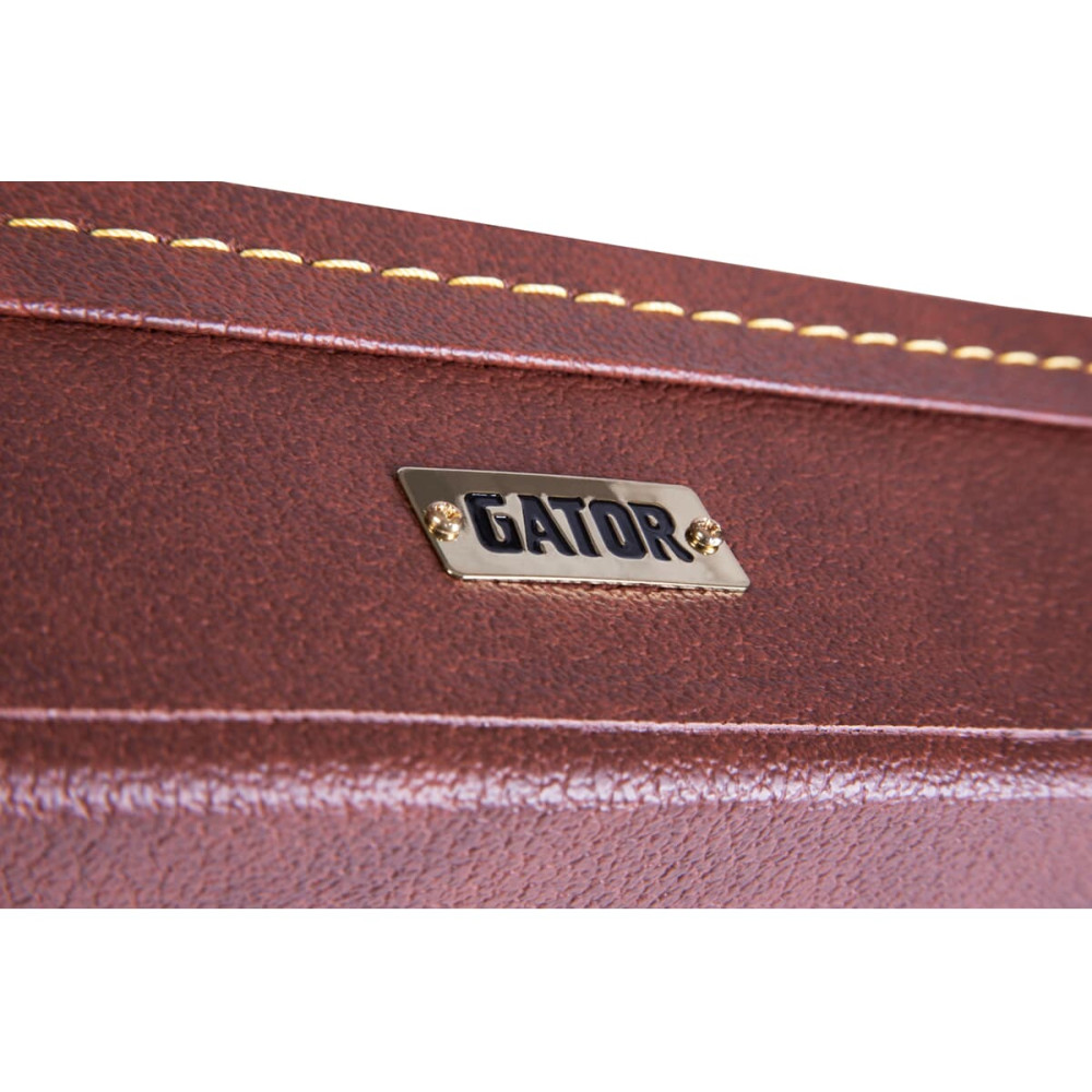 Gator GW-LP-BROWN Gibson Les Paul Guitar Deluxe Wood Case Brown