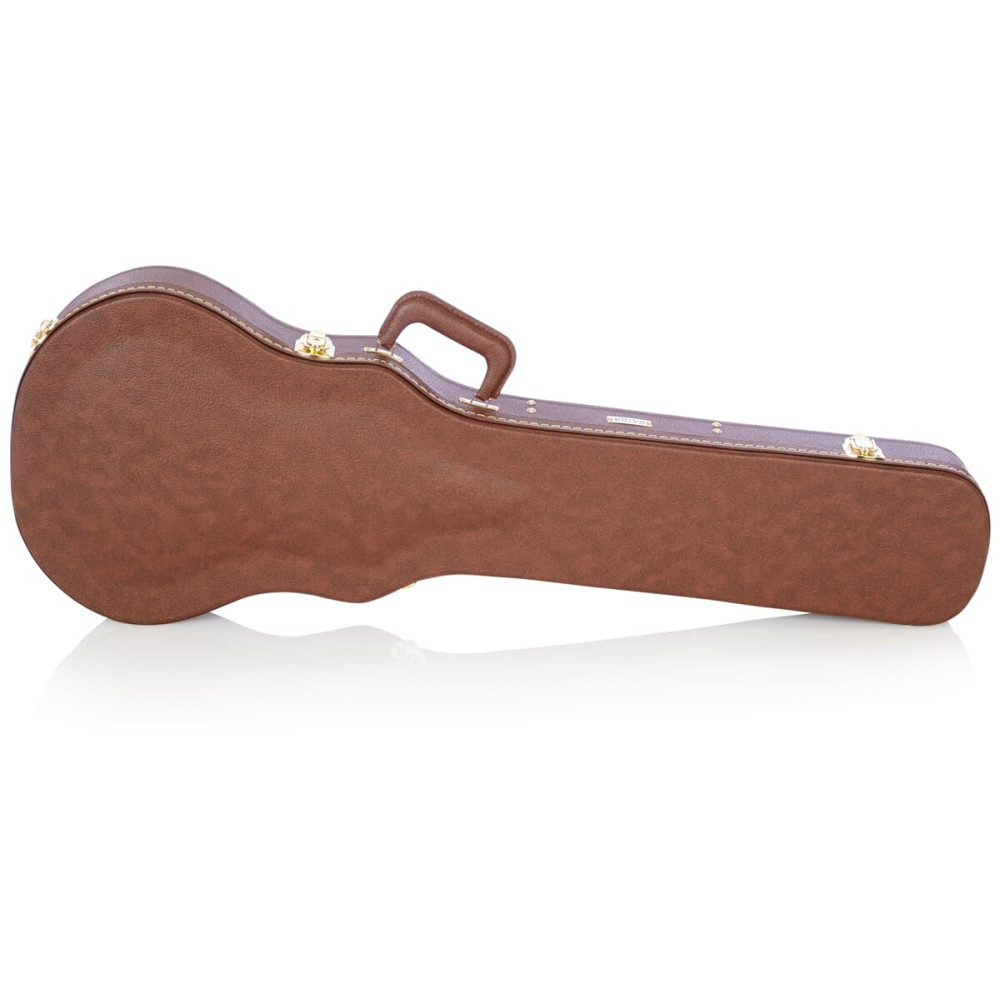Gator GW-LP-BROWN Gibson Les Paul Guitar Deluxe Wood Case Brown
