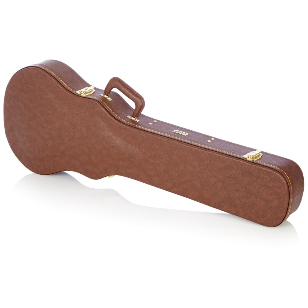 Gator GW-LP-BROWN Gibson Les Paul Guitar Deluxe Wood Case Brown