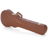 Gator GW-LP-BROWN Gibson Les Paul Guitar Deluxe Wood Case Brown