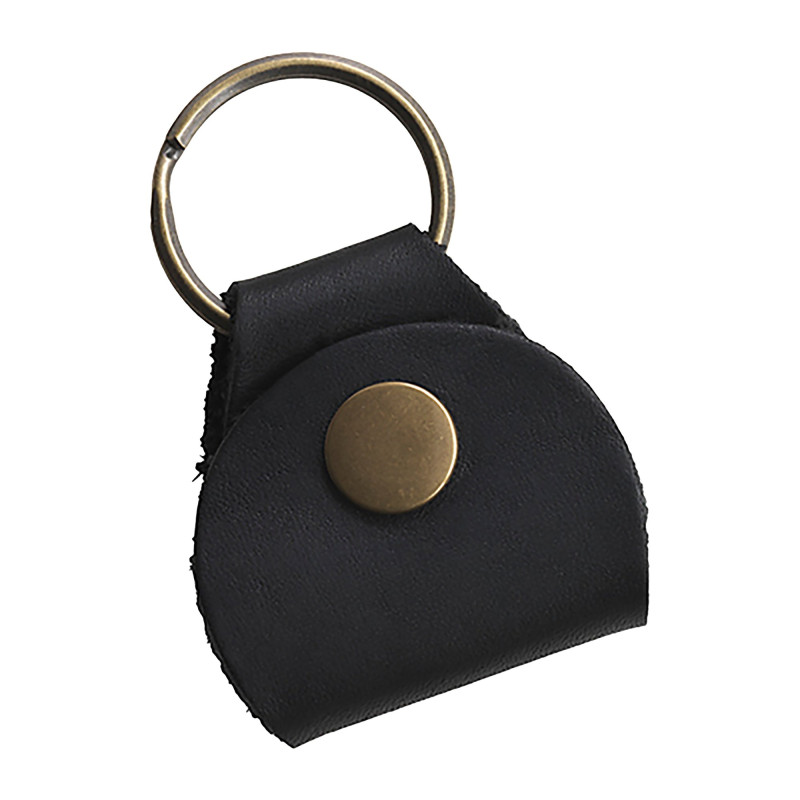 Gibson Premium Leather Pickholder Keychain, Black