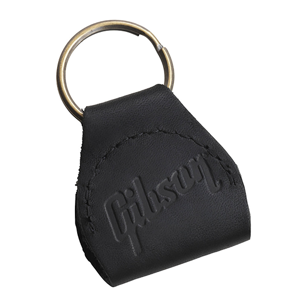 Gibson Premium Leather Pickholder Keychain, Black