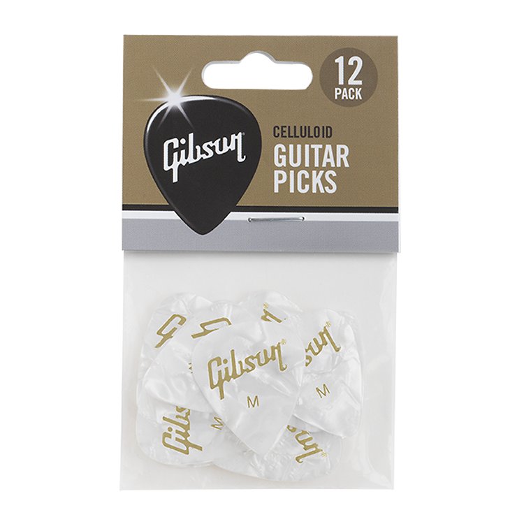 Gibson Pearloid White Picks, 12-Pack, Guitar Picks