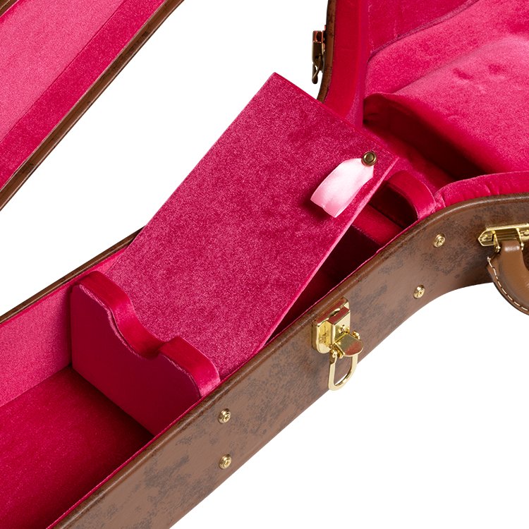 Lifton Historic Hardshell Case, ES-335, Brown/Pink