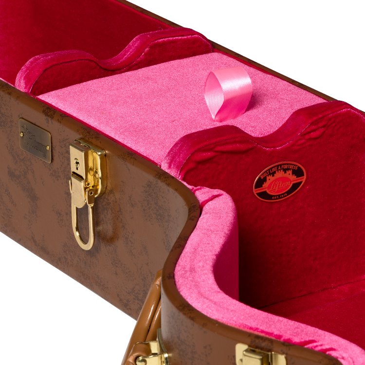 Lifton Historic Hardshell Case, SJ-200, Brown/Pink