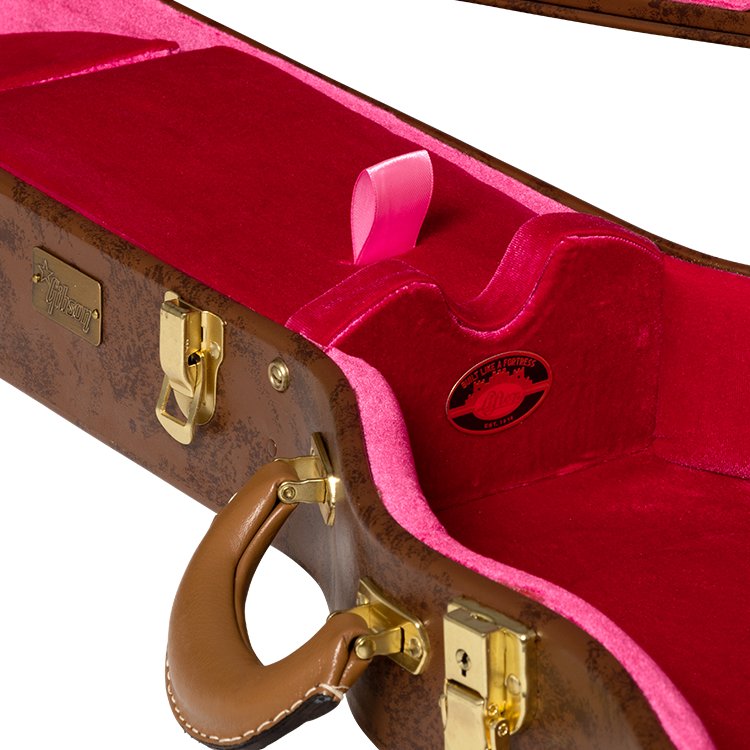 Lifton Historic 5-Latch Hardshell Case, Les Paul, Brown/Pink