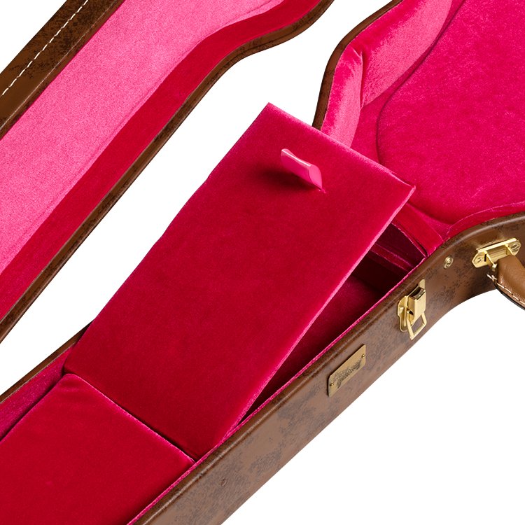 Lifton Historic 5-Latch Hardshell Case, Les Paul, Brown/Pink