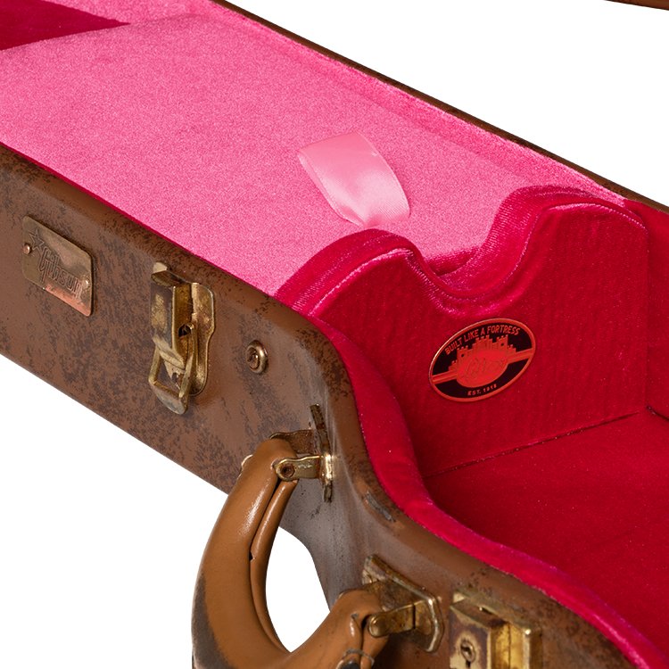 Lifton Historic 5-Latch Hardshell Case, Les Paul, Aged, Brown/Pink