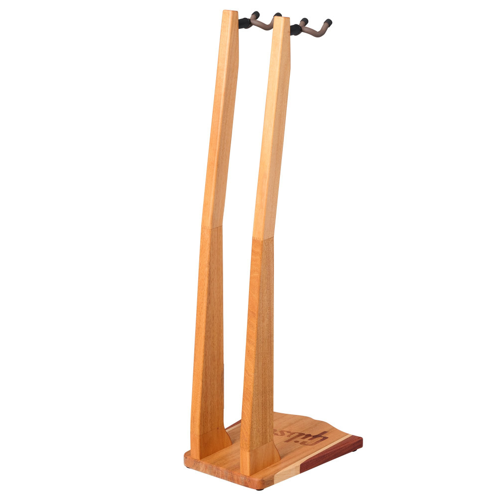Gibson Handcrafted Doubleneck Wooden Guitar Stand, Mahogany