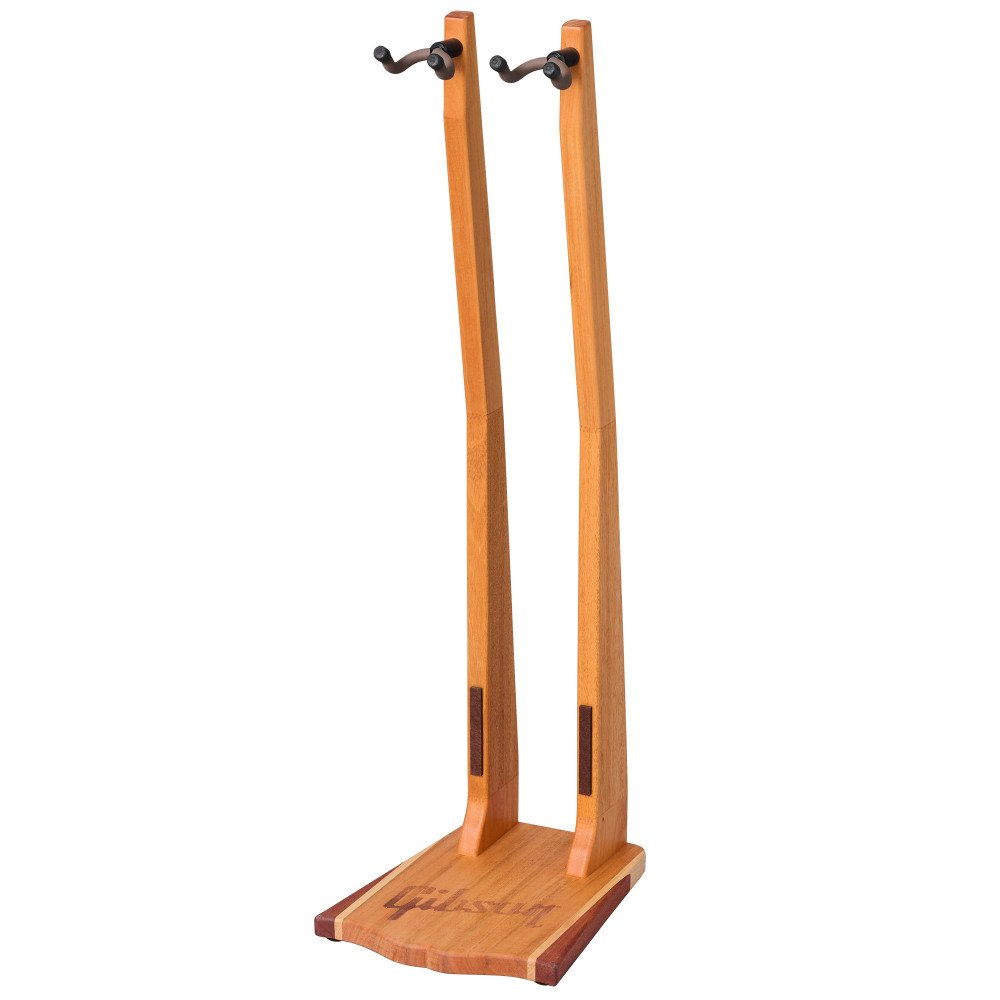 Gibson Handcrafted Doubleneck Wooden Guitar Stand, Mahogany