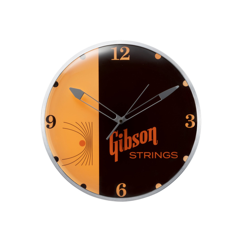 Gibson Vintage Lighted Wall Clock, Strings, Sign