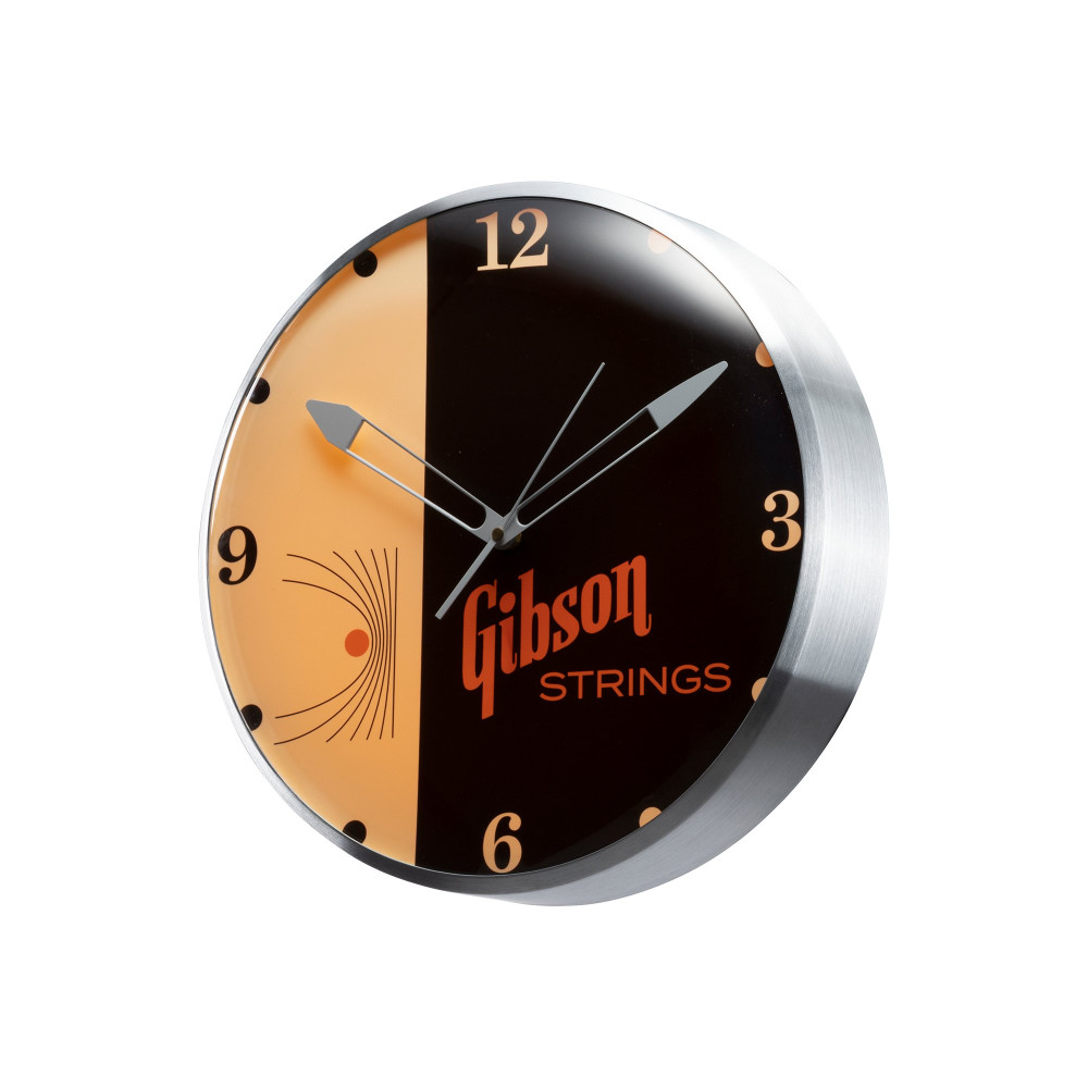 Gibson Vintage Lighted Wall Clock, Strings, Sign