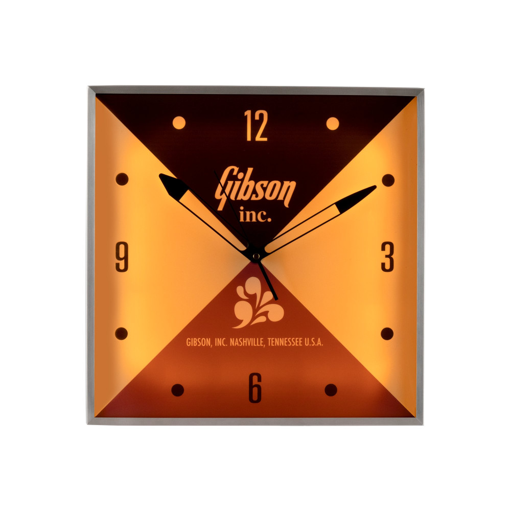 Gibson Vintage Lighted Wall Clock, Gibson Inc., Sign