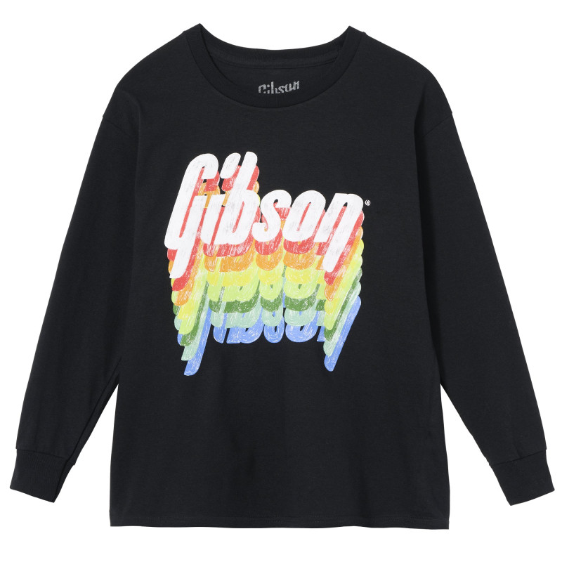 Gibson Kid's Rainbow Logo Longsleeve Tee
