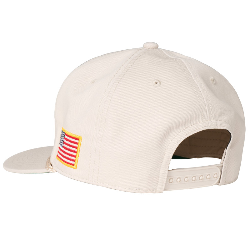 Gibson USA Flag Unstructured Rope Snapback, Tan