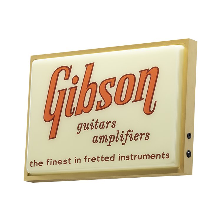 Gibson Vintage Lighted Sign, Guitars & Amplifiers
