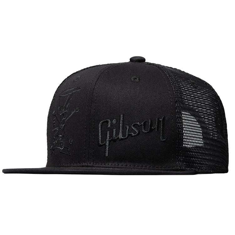 Gibson Slash 'Skully' Trucker Hat, All-Black