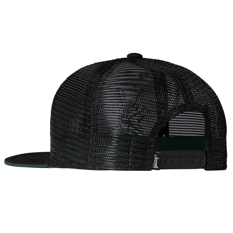 Gibson Slash 'Skully' Trucker Hat, Black & Green