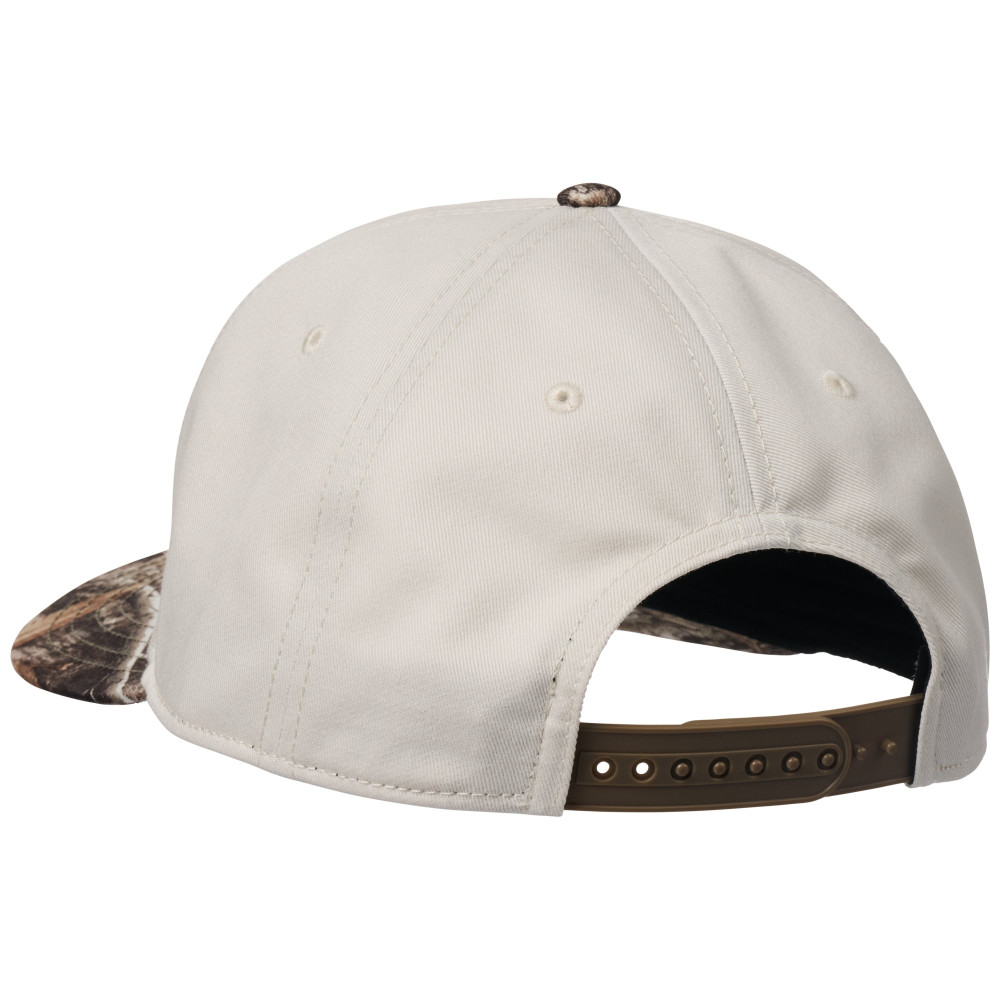 Gibson Script Logo Structured Snapback, Camo/Cream