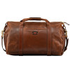 Lifton Leather Duffle Bag, Brown, 50s Brown / Pink