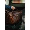 Lifton Leather Duffle Bag, Brown, 50s Brown / Pink