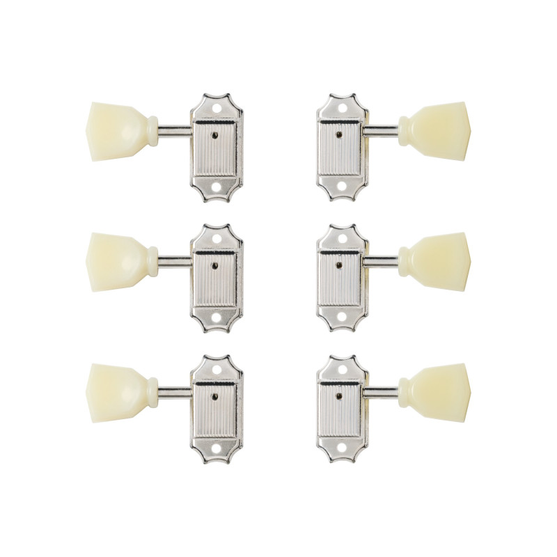 Gibson Deluxe Reissue-Style Tuner Set, Nickel, Replacement Part