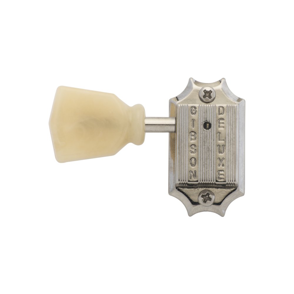 Gibson Vintage Nickel Machine Heads, Yellow Buttons, Replacement Part