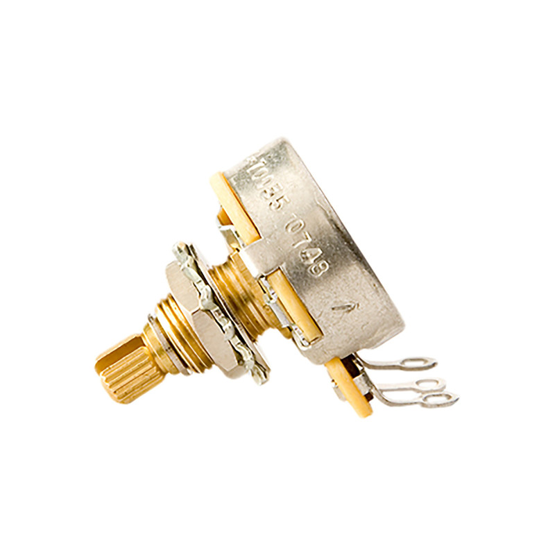 Gibson 500k Ohm Audio Taper Potentiometer, Short Shaft, Replacement Part