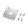 Gibson Metal Jack Plate, Nickel, Replacement Part