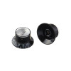 Gibson Top Hat Knobs, Black with Silver Inserts, 4 pack, Replacement Part